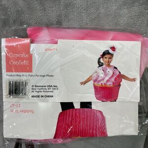 Seasons Cupcake Confetti Toddler Costume 2T-4T Girls Halloween Dress Up Pink